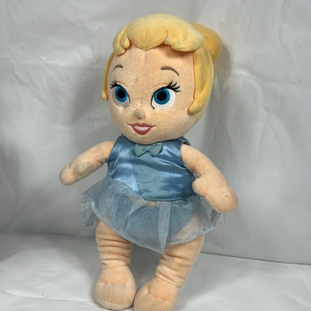 DisneyLand Princess Baby Little Cinderella Doll Theme Parks Plush 13", no shoes.